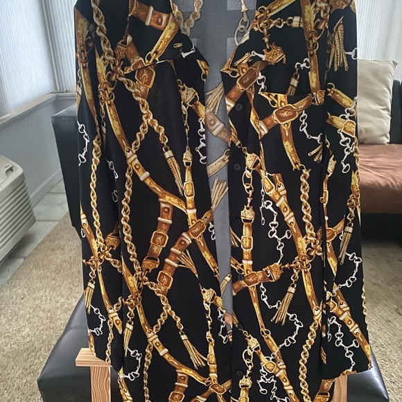 Fashion Nova Dresses & Skirts - Fashion Nova Black and Gold Chain Mini Dress